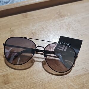 jf j.ferrar Black Aviator Sunglasses Gradient Lenses